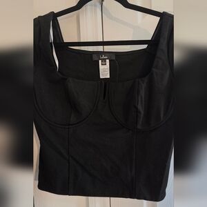 NWT Lulus Long Sleeve Bustier Top
